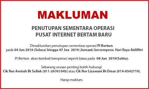 NOTIS PENUTUPAN PI raya